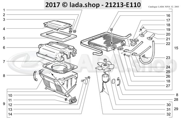 Heizungshahn mit Dichtungen - LADA Niva 1600, 1700 und LADA 2101 - 2107 /  Art. 2101-8101150 - CP Cars und Parts GmbH