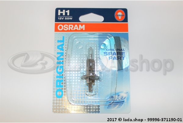 Original LADA 99996-3711090-01, Halogeenlamp H1 55W P14.5s OSRAM 64150-01B