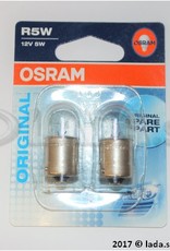 Original LADA 99996-3711090-05, Ampoule R5W BA15s (2 pièces) OSRAM 5007-02B