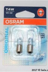 Original LADA 99996-3711090-40, Ampoule T4W BA9s (2 pièces) OSRAM 3893-02B