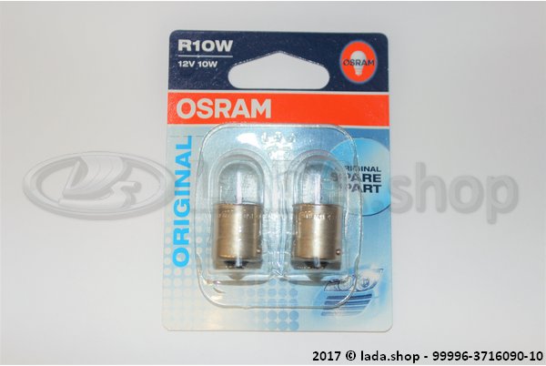 Original LADA 99996-3716090-10, Birne R10W BA15s (2 Stück) OSRAM 5008-02B