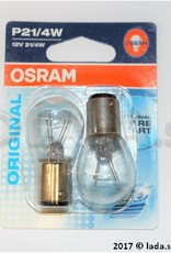 Original LADA 99996-3716092-14, Bombilla P21-4W BAZ15d (2 piezas) OSRAM 7225-02B