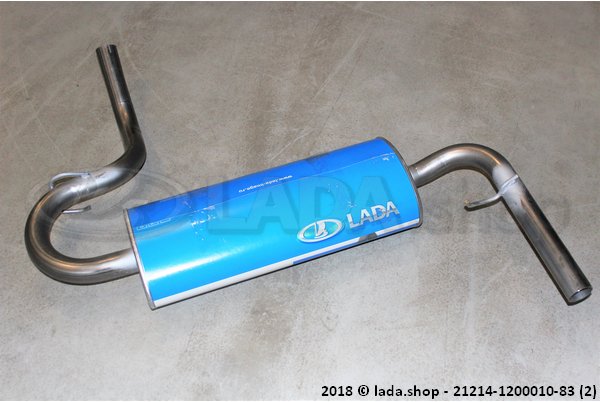 Original LADA 21214-1200010-83, Silencer principal (aço aluminizado)