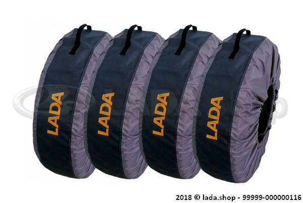 Original LADA 99999-000000116,  jgo (4) de capas para armazenar rodas R13-R17