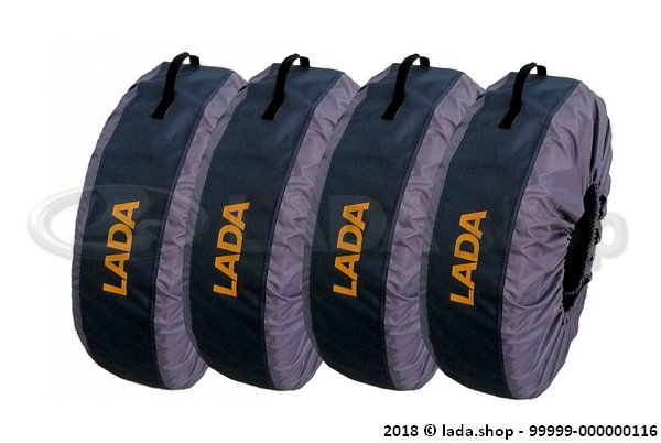 Original LADA 99999-000000116, Jgo (4) de cubiertas para almacenar ruedas R13-R17