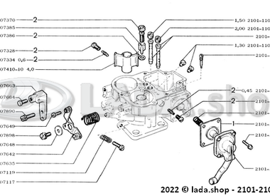 1A207 1 Cuerpo del carburador