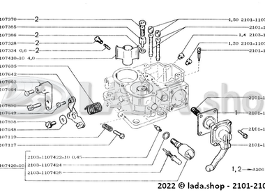 1A207 2 Carburettor casing
