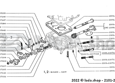 1A208 Throttle valve casing