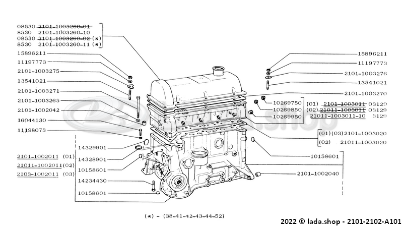 Original LADA 0000-1000158601, Stopfen 16