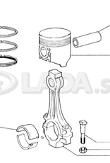 Original LADA 2101-1000100-10, Set of piston rings 76.0