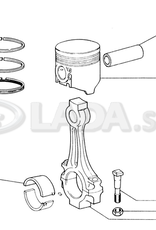 Original LADA 2101-1000100-31, Jeu de segments de piston +0.4 mm