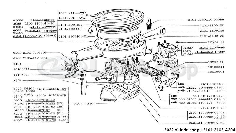 Original LADA 0000-1000519601, Arandela 8