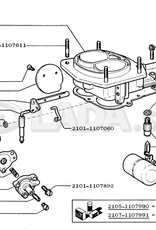 Original LADA 2101-1107625, Screw choke valve