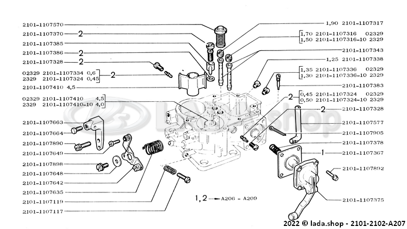 Original LADA 2101-1107892, Parafuso