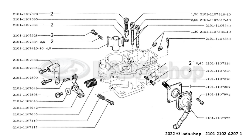 Original LADA 2101-1107316, Air jet