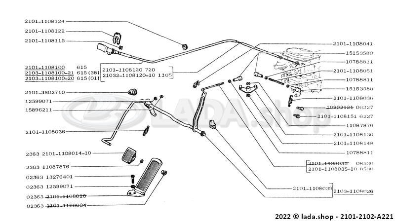 Original LADA 0000-1001087876, Rondelle darret 6