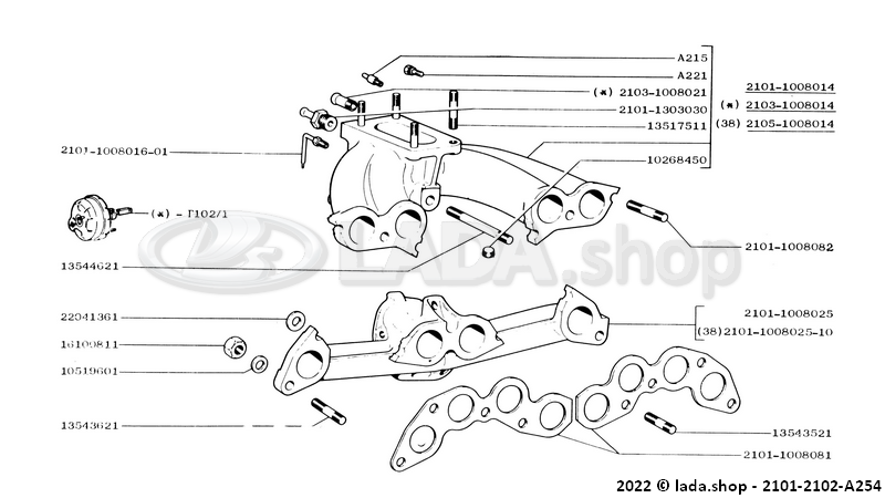 Original LADA 0000-1000519601, Arandela 8