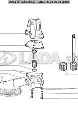 Original LADA 0000-1001197773, Spring washer 6. tapered