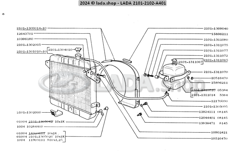 Original LADA 0000-1002170690, Collier à ruban 25