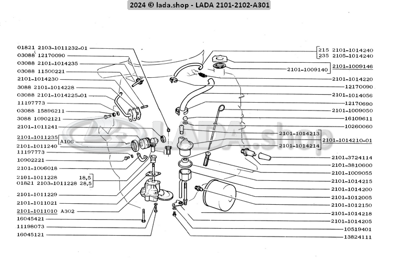 Original LADA 2101-1011229, Bague De Bronze