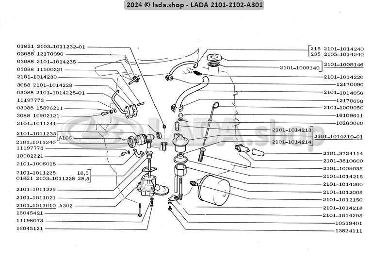 Original LADA 2101-1014205, Kurbelgehäuseentwässerung prüfen