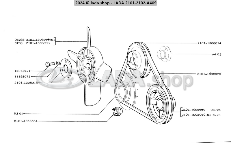 Original LADA 0000-1006043621, Bolt M8x25