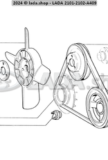 Original LADA 2107-1308020, La correa de la tracción del ventilador. la bomba de agua y el generador