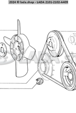 Original LADA 2107-1308020, V-belt from the fan, the water pump and the generator