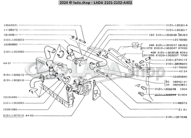 1A402 Water pump and piping