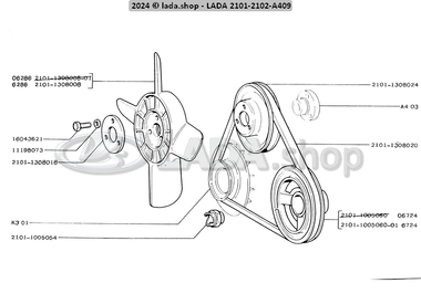 1A409 Water pump drive