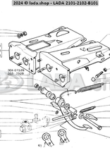 Original LADA 2103-1602010, Clutch pedal