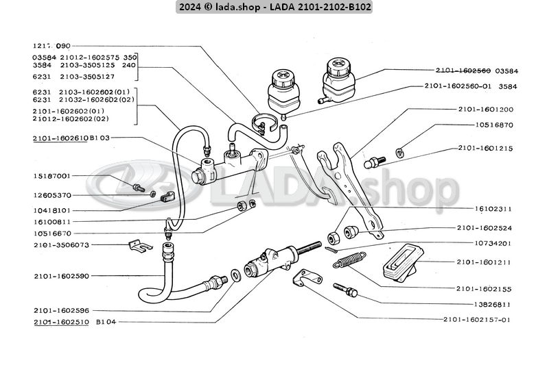 Original LADA 0000-1000418101, Grampo