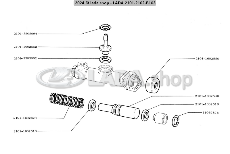 Original LADA 0000-1001057876, Anillo de tope 20