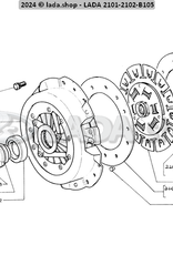 Original LADA 2106-1601000, Clutch disks set