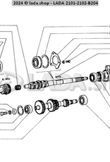 Original LADA 0000-1003303711, Parafuso M8X25