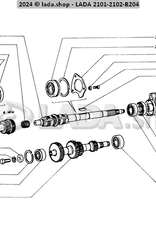 Original LADA 2105-1701026-01, Shaft. Embreagem Z=18