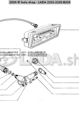 Original LADA 0000-1000396180, Afdichtring 8Х1.5