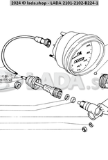 Original LADA 0000-1000396180, Afdichtring 8Х1.5