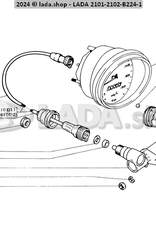Original LADA 2103-1702150-01, snelheidsmeter kabel Z=9