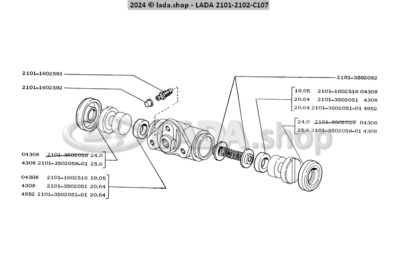 Original LADA 2101-1602591-01, Pumpenarmatur