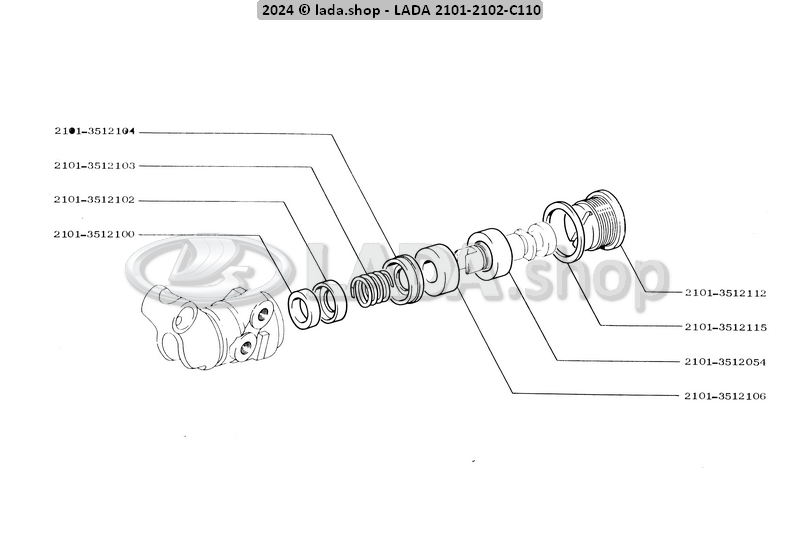 Original LADA 2101-3512100, Ring sealing