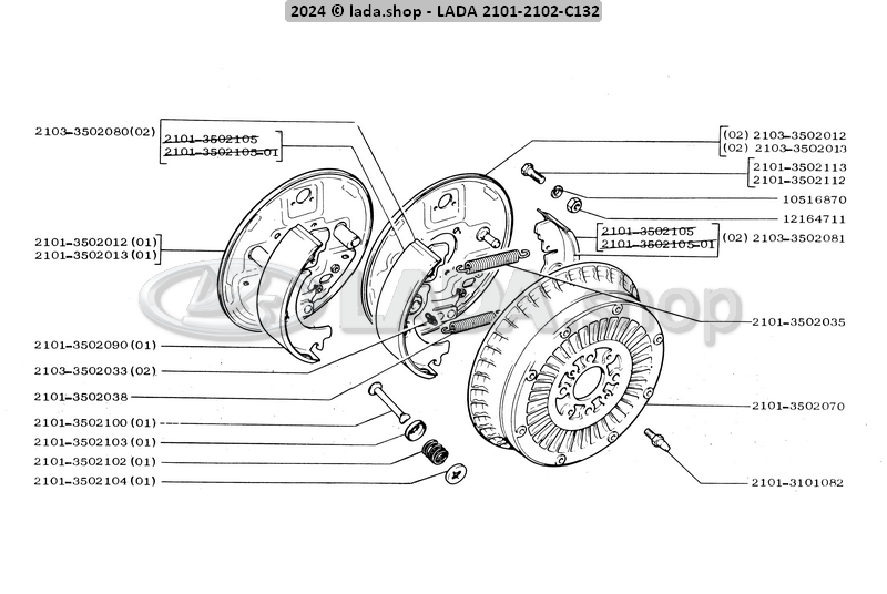 Original LADA 0000-1000516870, Federscheibe 10 D