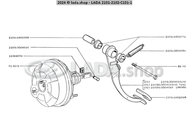 1C101 1 Brake pedal and linkage