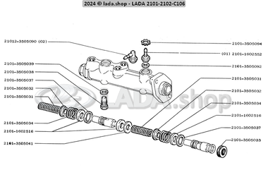 1C106 Maitre cylindre de commande hydraulique de freins