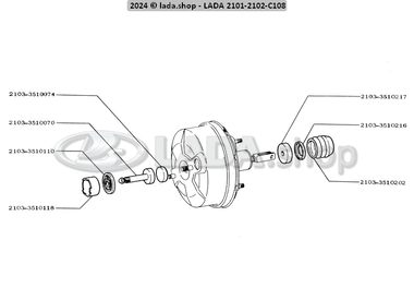 1C108 Servo de vacio de los frenos