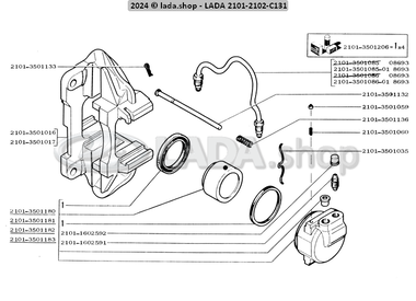 1C131 Front brake caliper