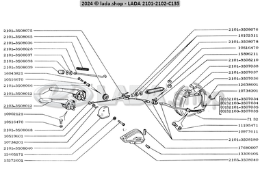 1C135 Hand brake control linkage