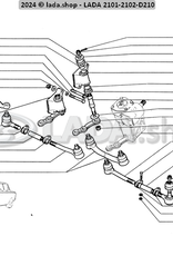 Original LADA 0000-1006043921, Parafuso M8X35