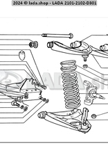 Original LADA 0000-1002574811, Ecrou autofreiné M14x1.5