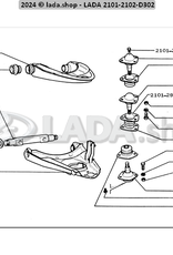 Original LADA 0000-1002574811, Self-locking nut M14x1.5